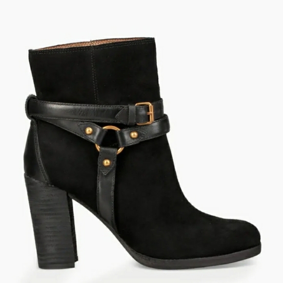 UGG Shoes - UGG Dandridge Black Suede Ankle Boots